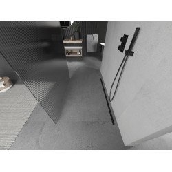 Mexen Kioto Walk In  montaj individual 140 x 200 cm, pr??ki 8 mm,  negru  - 800-140-002-70-09
