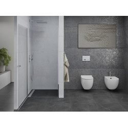 Mexen Pretoria  Usa dus batanta 85 cm, transparent, chrom - 852-085-000-01-00