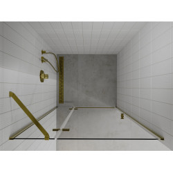 Mexen Roma  Usa dus batanta 100 cm, transparent,  auriu  - 854-100-000-50-00