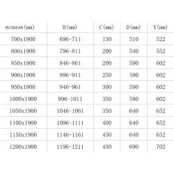 Mexen Roma  Usa dus batanta 100 cm, grafit, chrom - 854-100-000-01-40