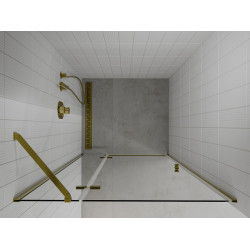 Mexen Roma  Usa dus batanta 110 cm, transparent,  auriu  - 854-110-000-50-00