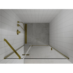 Mexen Roma  Usa dus batanta 110 cm, transparent,  auriu  - 854-110-000-50-00