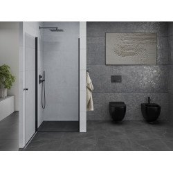 Mexen Pretoria  Usa dus batanta 100 cm, transparent,  negru - 852-100-000-70-00