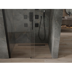 Mexen Omega  Usa dus culisanta  100 cm, transparent,  negru - 825-100-000-70-00