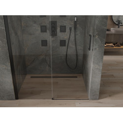 Mexen Omega  Usa dus culisanta  100 cm, transparent,  negru - 825-100-000-70-00