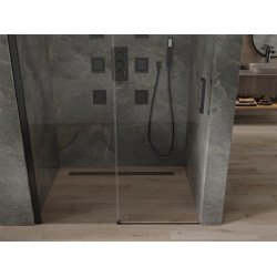 Mexen Omega  Usa dus culisanta  100 cm, transparent,  negru - 825-100-000-70-00