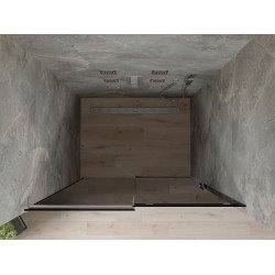 Mexen Omega  Usa dus culisanta  100 cm, grafit, chrom - 825-100-000-01-40