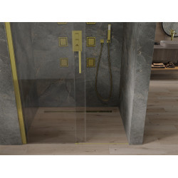 Mexen Omega  Usa dus culisanta  110 cm, transparent,  auriu  - 825-110-000-50-00