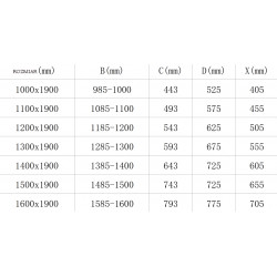 Mexen Omega  Usa dus culisanta  120 cm, transparent, chrom - 825-120-000-01-00