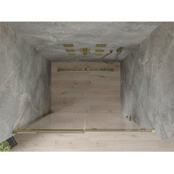 Mexen Omega  Usa dus culisanta  120 cm, transparent,  auriu  - 825-120-000-50-00