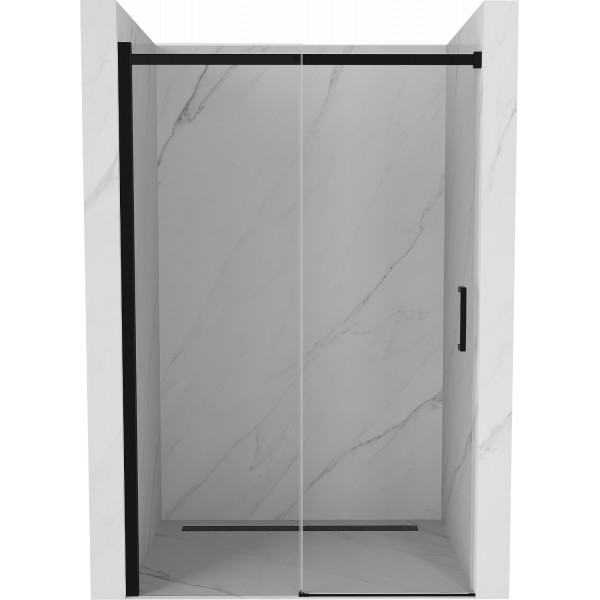 Mexen Omega  Usa dus culisanta  120 cm, transparent,  negru - 825-120-000-70-00