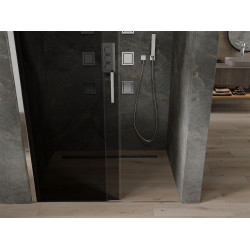 Mexen Omega  Usa dus culisanta  120 cm, grafit, chrom - 825-120-000-01-40