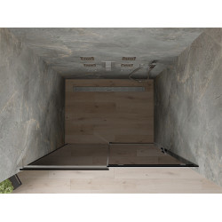 Mexen Omega  Usa dus culisanta  120 cm, grafit, chrom - 825-120-000-01-40