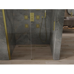 Mexen Omega  Usa dus culisanta  140 cm, transparent,  auriu  - 825-140-000-50-00