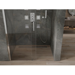 Mexen Omega  Usa dus culisanta  150 cm, transparent, chrom - 825-150-000-01-00