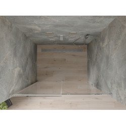 Mexen Omega  Usa dus culisanta  150 cm, transparent, chrom - 825-150-000-01-00