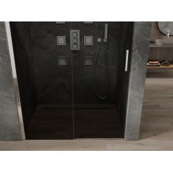 Mexen Omega  Usa dus culisanta  150 cm, grafit, chrom - 825-150-000-01-40