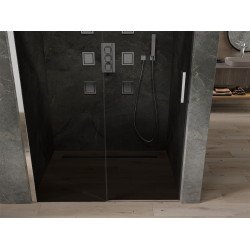 Mexen Omega  Usa dus culisanta  150 cm, grafit, chrom - 825-150-000-01-40