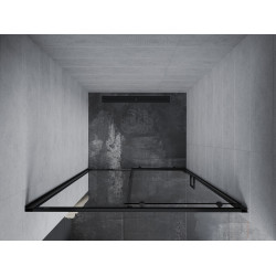 Mexen Apia  Usa dus culisanta  100 cm, transparent,  negru - 845-100-000-70-00