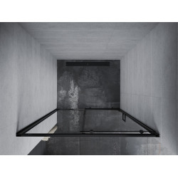 Mexen Apia  Usa dus culisanta  120 cm, transparent,  negru - 845-120-000-70-00