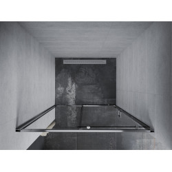 Mexen Apia  Usa dus culisanta  125 cm, transparent, chrom - 845-125-000-01-00