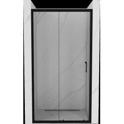 Mexen Apia  Usa dus culisanta  90 cm, transparent,  negru - 845-090-000-70-00