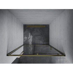 Mexen Apia  Usa dus culisanta  90 cm, transparent,  auriu  - 845-090-000-50-00