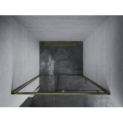 Mexen Apia  Usa dus culisanta  115 cm, transparent,  auriu  - 845-115-000-50-00