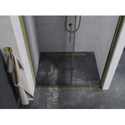 Mexen Apia  Usa dus culisanta  115 cm, transparent,  auriu  - 845-115-000-50-00