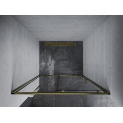 Mexen Apia  Usa dus culisanta  130 cm, transparent,  auriu  - 845-130-000-50-00