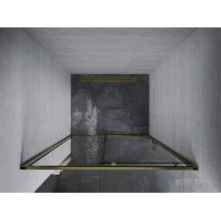 Mexen Apia  Usa dus culisanta  130 cm, transparent,  auriu  - 845-130-000-50-00