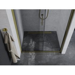 Mexen Apia  Usa dus culisanta  135 cm, transparent,  auriu  - 845-135-000-50-00