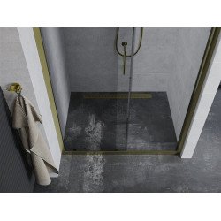 Mexen Apia  Usa dus culisanta  145 cm, transparent,  auriu  - 845-145-000-50-00