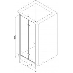 Mexen Lima  Usa plianta  70 cm, transparent,  auriu  - 856-070-000-50-00