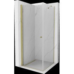 Mexen Pretoria Cabina de dus  Usa batanta  80 x 80 cm, transparent,  auriu  - 852-080-080-50-00