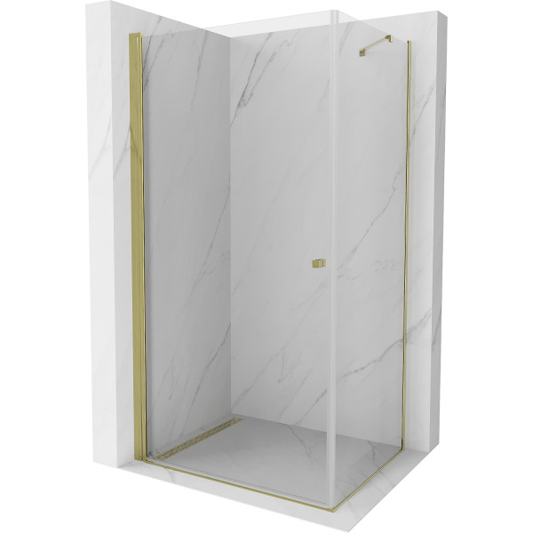 Mexen Pretoria Cabina de dus  Usa batanta  80 x 100 cm, transparent,  auriu  - 852-080-100-50-00