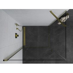 Mexen Pretoria Cabina de dus  Usa batanta  90 x 80 cm, transparent,  auriu  - 852-090-080-50-00
