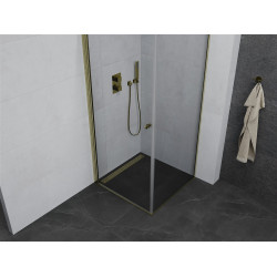 Mexen Pretoria Cabina de dus  Usa batanta  90 x 90 cm, transparent,  auriu  - 852-090-090-50-00