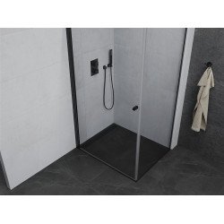 Mexen Pretoria Cabina de dus  Usa batanta  70 x 80 cm, transparent,  negru - 852-070-080-70-00