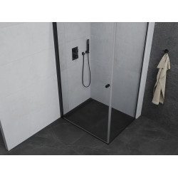Mexen Pretoria Cabina de dus  Usa batanta  70 x 110 cm, transparent,  negru - 852-070-110-70-00