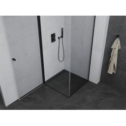 Mexen Pretoria Cabina de dus  Usa batanta  80 x 80 cm, transparent,  negru - 852-080-080-70-00