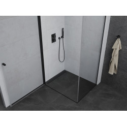 Mexen Pretoria Cabina de dus  Usa batanta  90 x 120 cm, transparent,  negru - 852-090-120-70-00