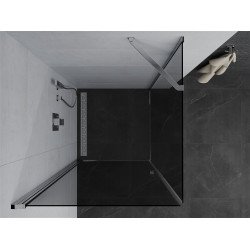 Mexen Pretoria Cabina de dus  Usa batanta  70 x 70 cm, grafit, chrom - 852-070-070-01-40