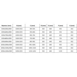 Mexen Roma Cabina de dus  Usa batanta  105 x 120 cm, transparent, chrom - 854-105-120-01-00