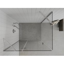 Mexen Roma Cabina de dus  Usa batanta  105 x 120 cm, transparent, chrom - 854-105-120-01-00
