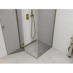 Mexen Roma Cabina de dus  Usa batanta  70 x 70 cm, transparent,  auriu  - 854-070-070-50-00