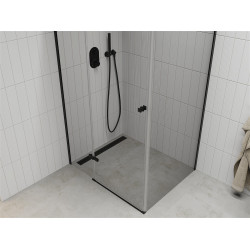 Mexen Roma Cabina de dus  Usa batanta  80 x 110 cm, transparent,  negru - 854-080-110-70-00