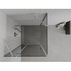 Mexen Roma Cabina de dus  Usa batanta  70 x 70 cm, grafit, chrom - 854-070-070-01-40