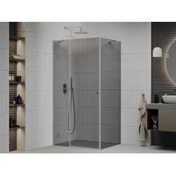 Mexen Roma Cabina de dus  Usa batanta  80 x 70 cm, grafit, chrom - 854-080-070-01-40 Usa batanta 467680 Mexen