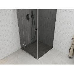 Mexen Roma Cabina de dus  Usa batanta  80 x 80 cm, grafit, chrom - 854-080-080-01-40
